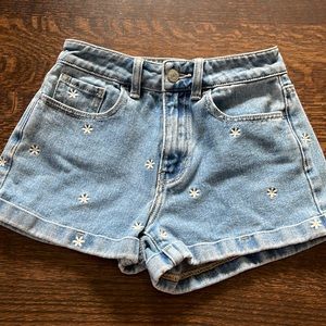 Pac sun jean shorts with flowers